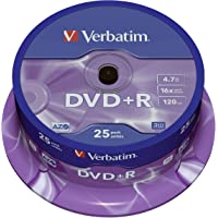 Los mejores  - Verbatim 43500 - DVD+R (pack 25 unidades)- color plateado